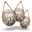 Espelho Adnet Costurado Com Alça De Couro