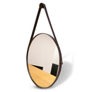 Espelho Adnet Costurado Com Alça De Couro