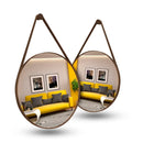 Espelho Adnet Costurado Com Alça De Couro