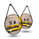 Espelho Adnet Costurado Com Alça De Couro